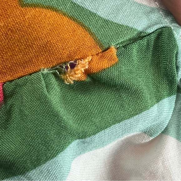 Rachel Ray Floral Wrap Skirt Medium High Low Bold Fall Colors - Picture 14 of 14